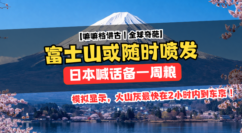 沉睡300年 富士山被警告随时爆发，日本喊话：先备一周粮！